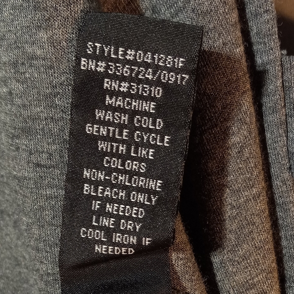 Alyx EUC Cold Shoulder Super Soft Gray Long Sleeve Top, Small - Picture 6 of 7